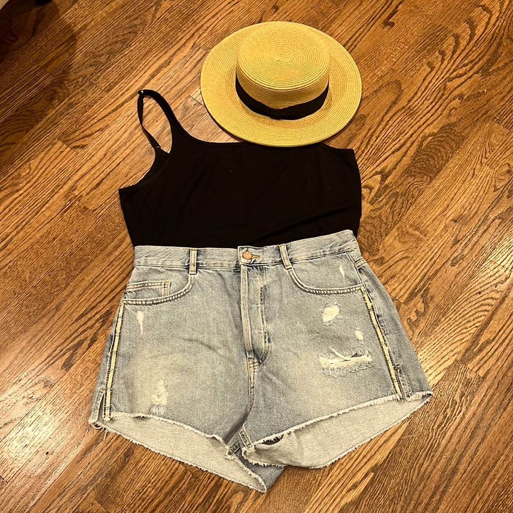 Zara denim cutoff shorts